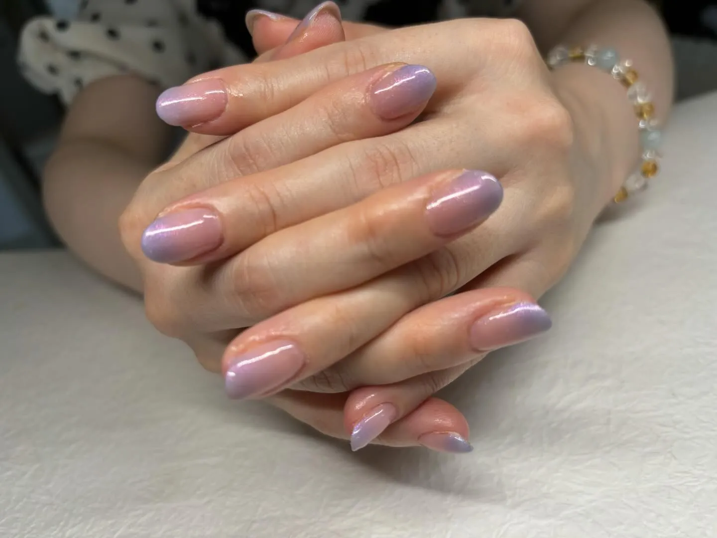 ふんわり　Wグラデーションネイル